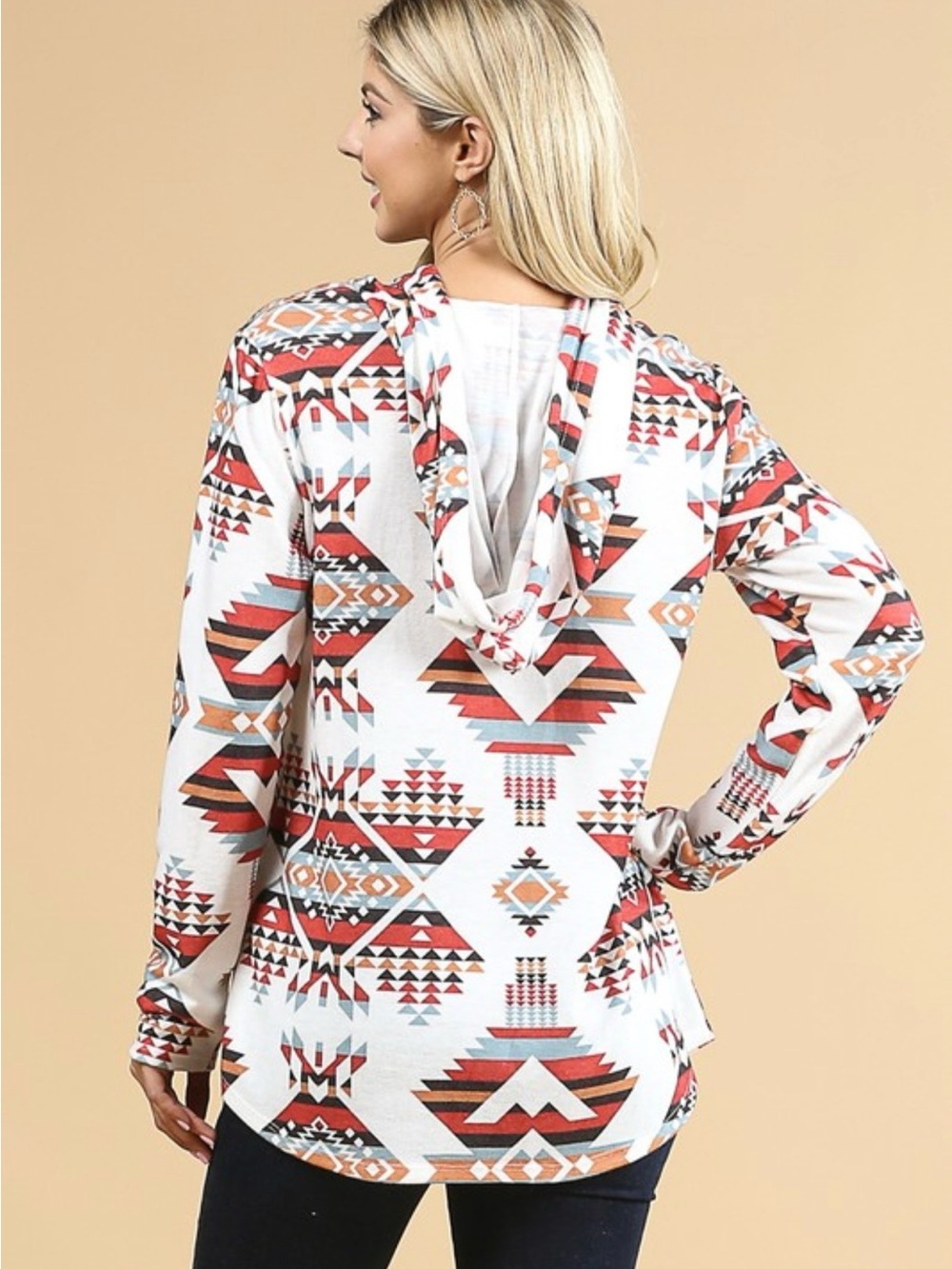 Arizona Aztec Hooded Pullover - Picture 4 of 4